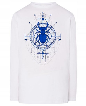 Longsleeve ciekawy nadruk CHRZĄSZCZ MAGIA r.4XL