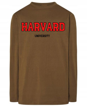 Longsleeve czerwony nadruk HARVARD r.3XL