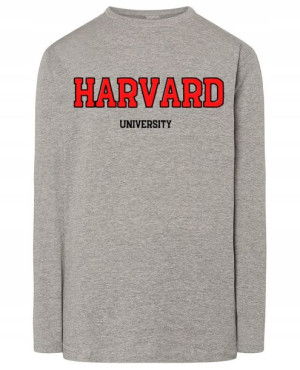 Longsleeve czerwony nadruk HARVARD r.5XL