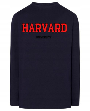 Longsleeve czerwony nadruk HARVARD r.M