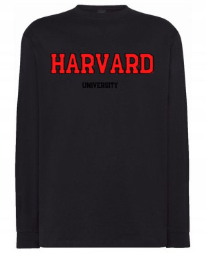 Longsleeve czerwony nadruk HARVARD r.XS