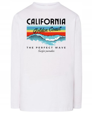 Longsleeve fajny kolorowy nadruk California r.4XL