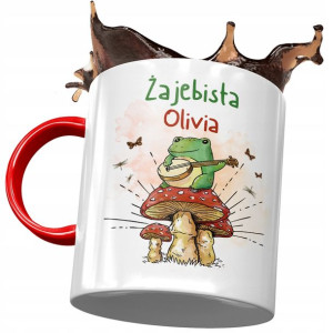 Kubek Czerwony Dla Olivii Koleżanki Żony Prezent