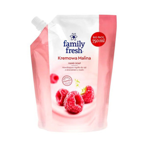 Family Fresh Kremowa Malina nawilżające mydło do rąk ekstrakt z malin 750ml
