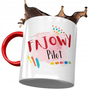 Kubek Czerwony Dla Pilota Fajowy Pilot Na Prezent