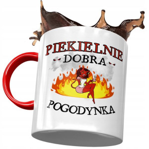 Kubek Czerwony Dla Pogodynki Piekielnie Dobra