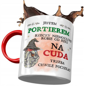 Kubek Czerwony Dla Portiera Na Cuda Trzeba Chwilę