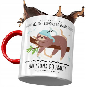 Kubek Czerwony Dla Siostry na Urodziny na Prezent