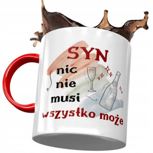 Kubek Czerwony Dla Syna na Dzień Dziecka Prezent