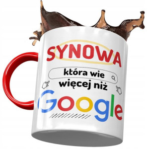 Kubek Czerwony Dla Synowej Żony Syna na Prezent