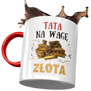 Kubek Czerwony Dla Taty Ojca na Dzień Taty Prezent