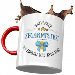 Kubek Czerwony Dla Zegarmistrza Najlepszy Prezent