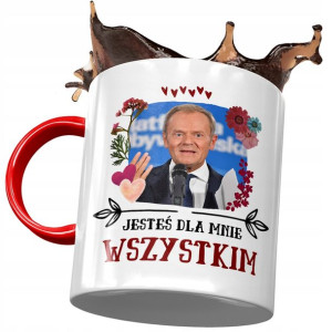 Kubek Czerwony Donald Tusk PO Platforma na Prezent