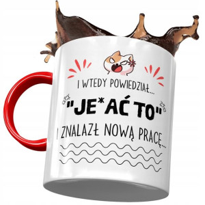 Kubek Czerwony na Pożegnanie z Pracy Na Prezent