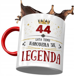 Kubek Czerwony na Urodziny 44 44te 44-te Prezent