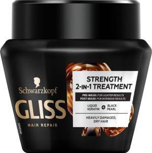 Gliss 2-in-1 wzmacniająca maska do włosów mocno zniszczonych suchych 300ml