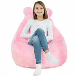 Fotel pluszowy do siedzenia Teddy XL RÓŻOWY