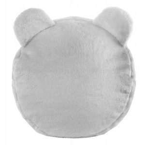 Podnóżek PLUSZOWY ozdobny TEDDY pufa SZARY YETI