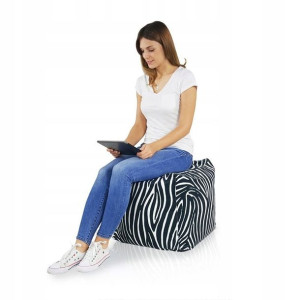 Pufa do siedzenia CUBO fotel ZEBRA