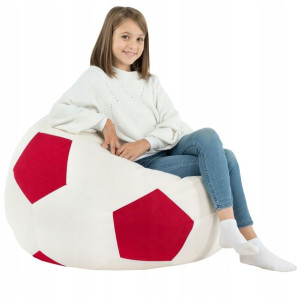 Pufa Pluszowa Piłka Xl Mega Worek Fotel Czerwona