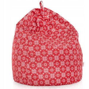 WOREK fotel PUFA sako ŚNIEŻKI CZERWONE - XL