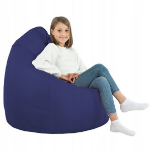 Worek Granatowy - Xl Ekoskóra Pufa Fotel