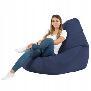 Worek PLUSZOWY XXL Fotel do siedzenia GRANATOWY
