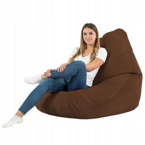 Worek PLUSZOWY XXL Fotel do siedzenia KAKAOWY