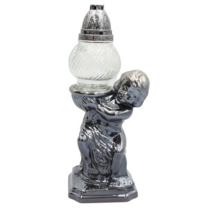 Znicz Ceramiczny Duży Czarny Połysk LC17