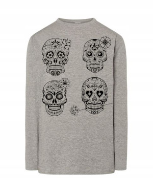 Longsleeve fajny nadruk Czaszka Czaszki r.M