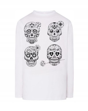 Longsleeve fajny nadruk Czaszka Czaszki r.S