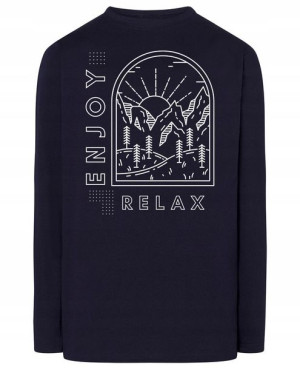 Longsleeve fajny nadruk ENJOY RELAX GÓRY r.XL