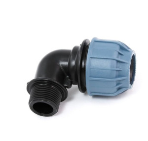 Kolano PE 20mm x 1/2" GZ - gwint zewnętrzny