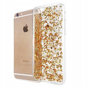 Etui Crush Gold do Samsung J3 2017 - złote kawałki