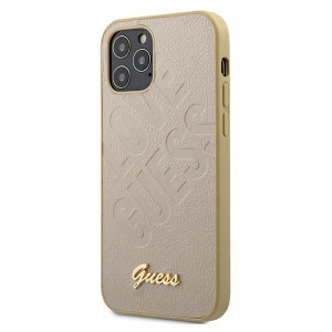 Etui Guess IRIDESCENT LOVE do iPhone 12 MINI ZŁOTY