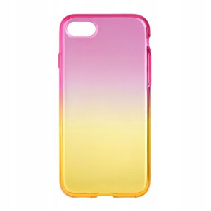 Etui silikonowe ombre pink yellow do Samsung S6