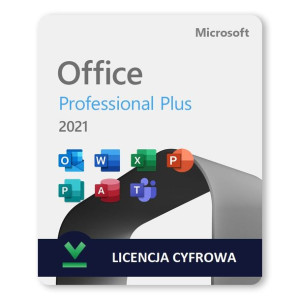 Microsoft Office 2021 Professional Plus przypisany do konta Microsoft