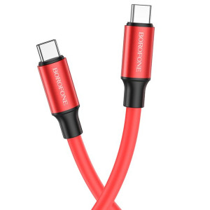 Borofone Kabel Bx82 Bountiful - Typ C Na Typ C - 60w 3a 1 Metr Czerwony