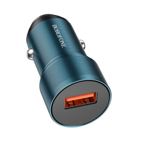 Borofone Ładowarka Samochodowa Bz19a Wisdom - Usb - Qc 3.0 18w Niebieski
