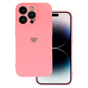 Vennus Silicone Heart Case Do Iphone 14 Pro Wzór 1 Różowy