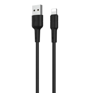 Borofone Kabel Bx30 Silicone - Usb Na Lightning - 2,4a 1 Metr Czarny