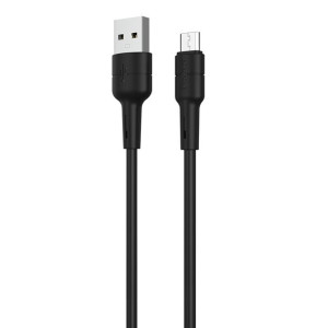 Borofone Kabel Bx30 Silicone - Usb Na Micro Usb - 2,4a 1 Metr Czarny
