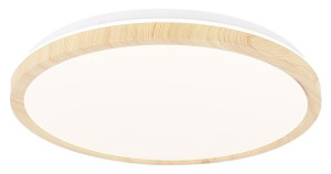 Gandava Lampa Sufitowa Plafon 36w Led Biało Drewniany 4000k