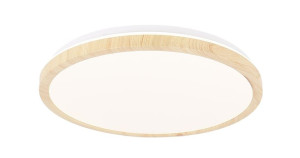 Gandava Lampa Sufitowa Plafon 24w Led Biało Drewniany 4000k