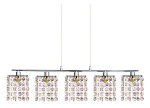 Classic Zwis 5x40w G9 Fioletowy