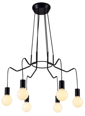 Basso Zwis 6x40w E27 Czarny Matowy