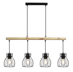 Bernita Lampa Wisząca 4x60w E27 Czarny