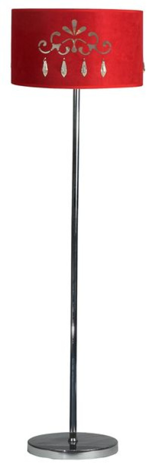 Decor Lampa Podłogowa Czerwona 1x60w E27 + Abażur 77-30729