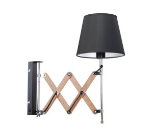 Mito Lampa Kinkiet Chrom 1x40w E27 Abażur Czarny