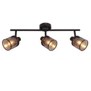 Canabera Lampa Sufitowa Kawowe Złoto 3x40w E14 Klosz Bursztynowy